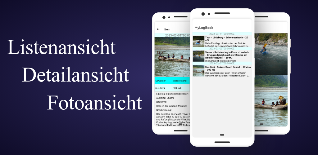 Klog - MyLogBook - Kanu Logeintrag ansehen - Smartphone App